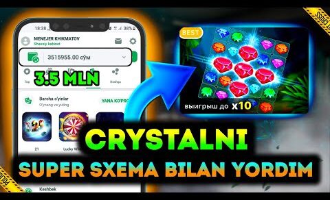 CRYSTALNI SUPER SXEMA BILAN YORDIM😱 #1xbet #linebet #melbet