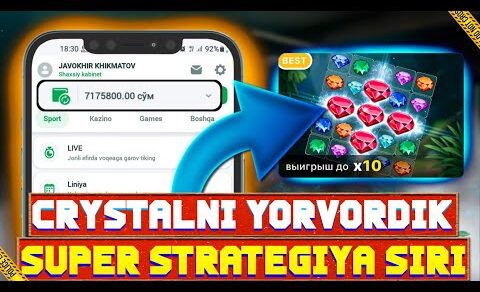 CRYSTAL SUPER STRATEGIYA SIRI😱 #1xbet #linebet #melbet