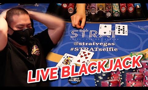 $600 BUY IN!!! LIVE BLACKJACK At Strat Hotel & Casino