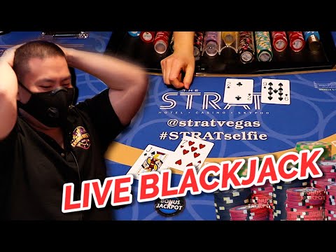 $600 BUY IN!!! LIVE BLACKJACK At Strat Hotel & Casino