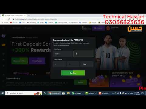 Bc game and earn money from home | Earn 50$ by playing| Technical Hassan part 9