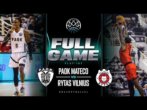 PAOK mateco v Rytas Vilnius | Full Game | Basketball Champions League 2022/23