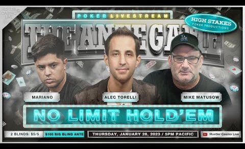 Mariano, Mike Matusow, Alec Torelli & Sashimi!! $5/5/100 Ante Game – Commentary by Christian Soto