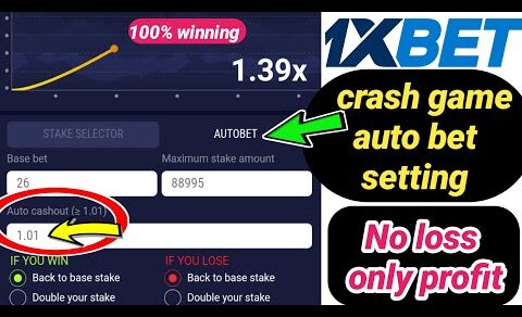 1xbet crash game auto bet selection || How to place auto bet In 1xbet crash game || B Developer