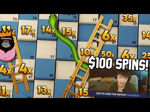 I tried $100 SPINS on SNAKES & LADDERS MEGADICE! (STAKE)