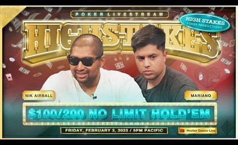 SUPER HIGH STAKES $100/200/400 w/ Mariano, Nik Airball, Mike X & J.R. – Commentary by David Tuchman