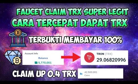 CLAIM TRX GRATIS BAYARAN SUPER BESAR 100% LEGIT |MANTAP INSTANT WITHDRAW