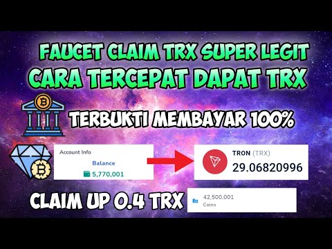 CLAIM TRX GRATIS BAYARAN SUPER BESAR 100% LEGIT |MANTAP INSTANT WITHDRAW