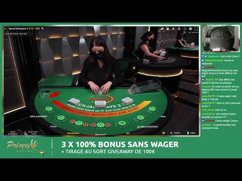 Gros live blackjack à 50e la mise avec les potos