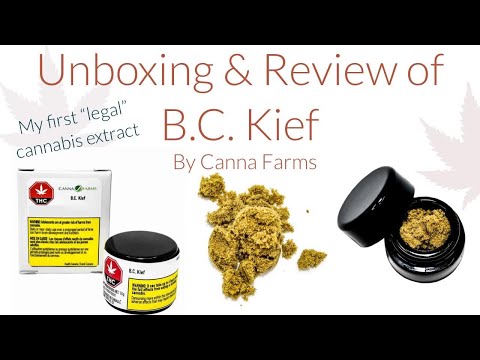 Unboxing & Review Of BC Kief from Canna Farms | My First Legal Extract Purchase