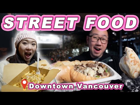 STREET FOOD in VANCOUVER 🇨🇦 || [Vancouver, BC Canada] Food Trucks & Street Food Tour!