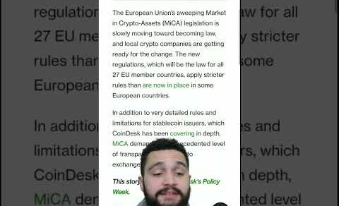 EU Crypto Companies Prep For MiCA | Crypto News #shorts