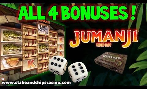 All 4 BONUSES !! JUMANJI SLOT Online Casino Game Win