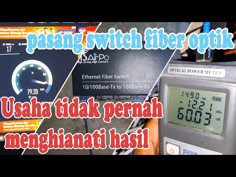 cara desain topologi fiber optik sederhana – unboxing media konverter 6 port serta review fungsinya