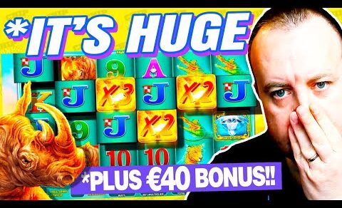 *YESS!* HIGH STAKES BIG WIN on Raging Rhino Slot!