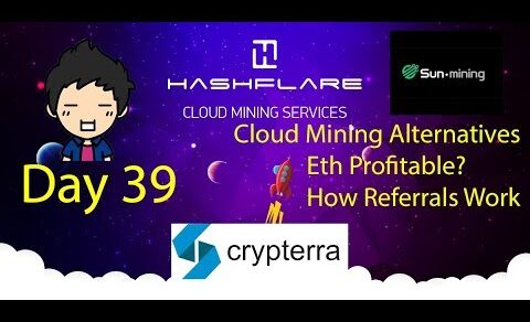 Cloud Mining – Hashflare Investment – Day 39 – Cloud Mining Alternatives, Referrals, Eth Profitable