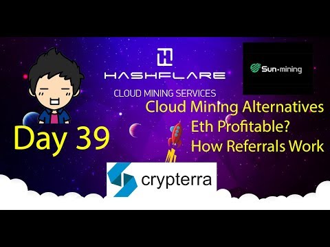 Cloud Mining – Hashflare Investment – Day 39 – Cloud Mining Alternatives, Referrals, Eth Profitable