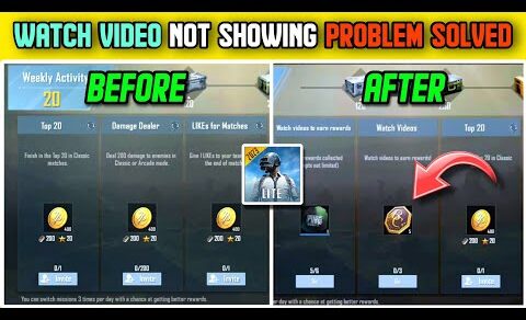 5 BC WATCH VIDEO NOT SHOWING PROBLEM SOLVED IN PUBG MOBILE LITE