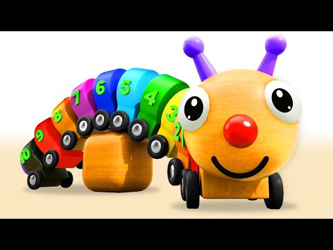 Learning Numbers & Colors for Children with Wooden Caterpillar Toy | Tino – Toddlers Educational