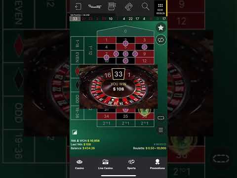 Roulette 💰 300 dollar 🤭 live casino new video2022