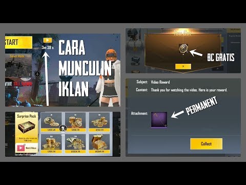 Cara Munculin Iklan, Dapat Skin Permanent, BC Gratis PUBG Mobile LITE