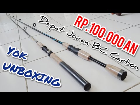 Unboxing dan Review Joran Pancing Carbon BC & Spinning Murah (Shakespeare dan Barracmaniac 180)