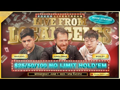 Jungleman Plays $25/50/100 w/ Mariano, Wesley, Mike X, Henry & Francisco – Commentary by DGAF