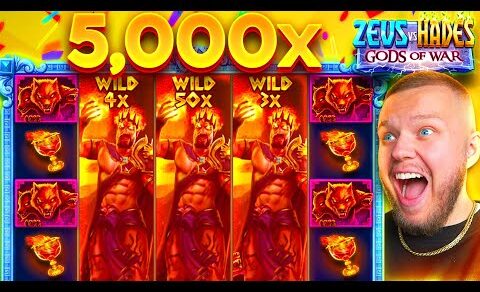 MASSIVE 5000x WIN On THE ZEUS Vs HADES SLOT!! (HUGE MULTIPLIERS)