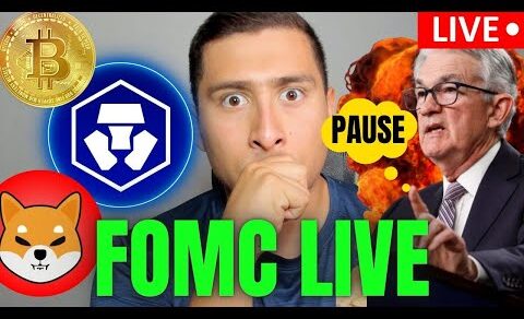 FOMC Meeting LIVE! RATE PAUSE?🚨CRONOS, SHIBA INU, BITCOIN NEWS