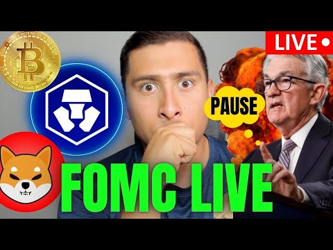 FOMC Meeting LIVE! RATE PAUSE?🚨CRONOS, SHIBA INU, BITCOIN NEWS