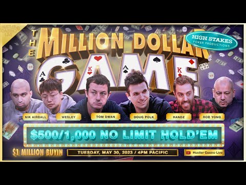 $1 MILLION BUYIN!! Tom Dwan, Doug Polk, Nik Airball, Wesley, Handz, Rob Yong – MILLION DOLLAR GAME