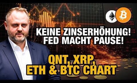 Crypto News! FED macht Pause! BTC, ETH, QNT, XRP CHART!