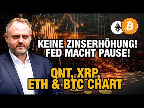 Crypto News! FED macht Pause! BTC, ETH, QNT, XRP CHART!