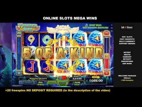 Thunder Bird x345 10$ Bet 3450$ Huge Win Online Slots GameArt BitStarz Online Casino