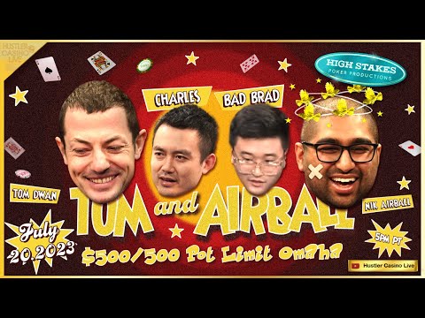 Tom Dwan, Nik Airball, Bad Brad & Charles Play $500/500/1K POT LIMIT OMAHA! Commentary by Joe Ingram