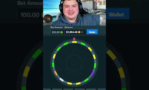 PRINTING MONEY On $100 BETS!! (STAKE WHEEL) #shorts #originals #wheelgame