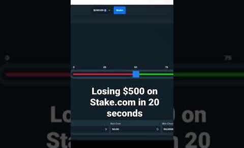 Losing $500 on Stake.com in 20 seconds