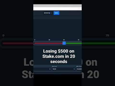 Losing $500 on Stake.com in 20 seconds