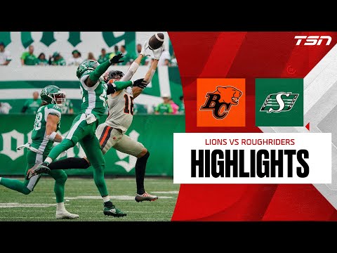 CFL Week Eleven: Saskatchewan Roughriders vs. BC Lions Full Highlights