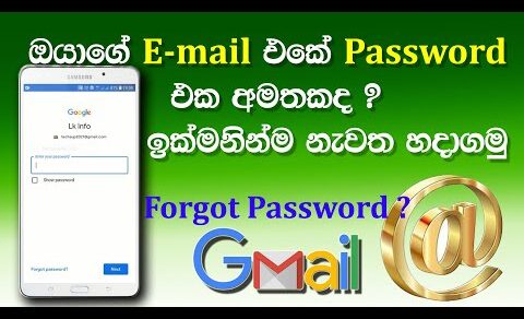 How to recovery gmail account password Sinhala | change email password | forgot email password