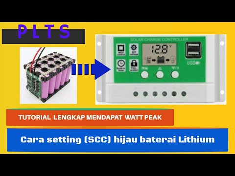 Cara setting solar charge control (SCC) hijau baterai Lithium PLTS