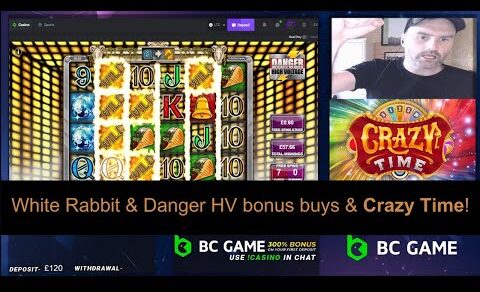 Playing on BCGAME: White Rabbit & Danger HV & Crazy Time! #casino #crazytime #casinogames #bcgame