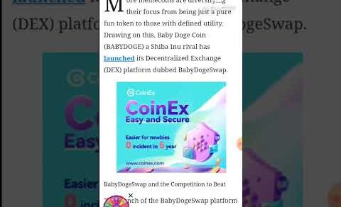 Baby Doge launched it’s Baby Doge swap 🟢 #news #crypto #bitcoin #trading #market