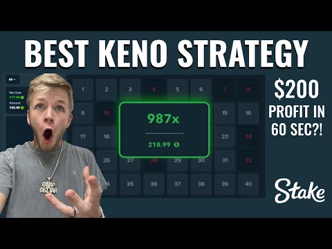 BEST GAMBLING STRATEGY FOR KENO ON STAKE! INSANELY FAST PROFIT