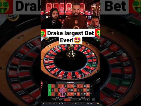 Drake Largest Bet Ever🤑 #bigwin #gambling #drake #roulette #casinoonline #maxwin #shorts