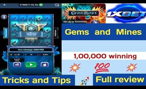 “Gems and Mines” New game 1xbet 🚀Tricks and Tips 2024💲1,00,000 Winning🚀