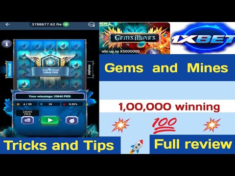 “Gems and Mines” New game 1xbet 🚀Tricks and Tips 2024💲1,00,000 Winning🚀