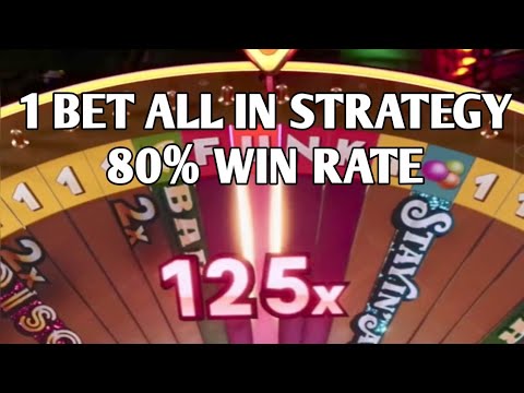 FUNKY TIME 1 BET ALL IN STRATEGY 80% WIN RATE, #EVOLUTION #GAMING #LIVE #CASINO #ONLINE