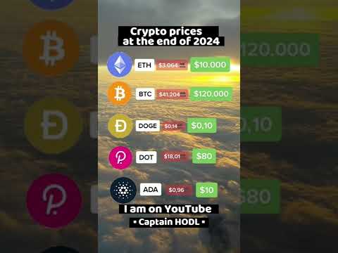 Crypto prices for 2024 / Ethereum, Bitcoin,  Dogecoin, Polkadot, Cardano