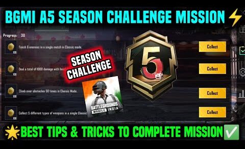 A5 SEASON CHALLENGE MISSION | BGMI A5 RP SEASON MISSION | BGMI SEASON CHALLENGE MISSION EXPLAIN